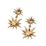 Retro Crystal Star Pendant Earrings for Women