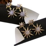 Retro Crystal Star Pendant Earrings for Women