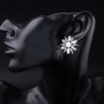 Elegant Floral Simulated Pearl Stud Earrings for Women