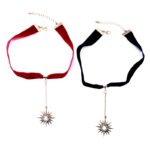 Trendy Crystal Star Pendant Choker Necklace for Women