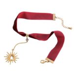 Trendy Crystal Star Pendant Choker Necklace for Women
